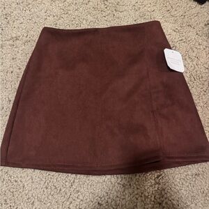 Altar'd State Rich Brown Mini Skirt